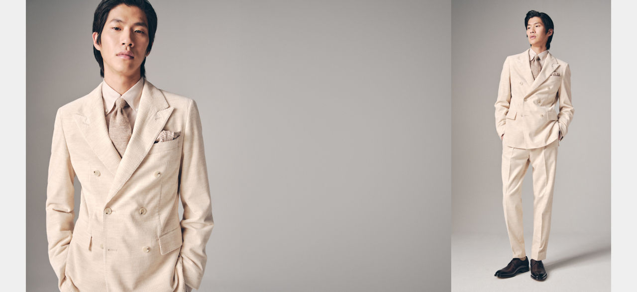 Selection of luxury suits for men