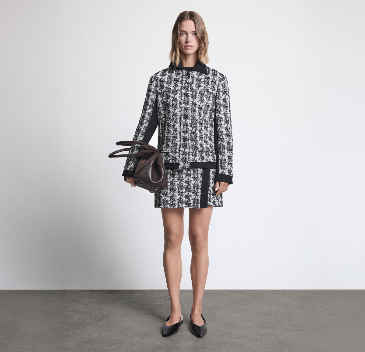 Beige dress look as office wear selection for women