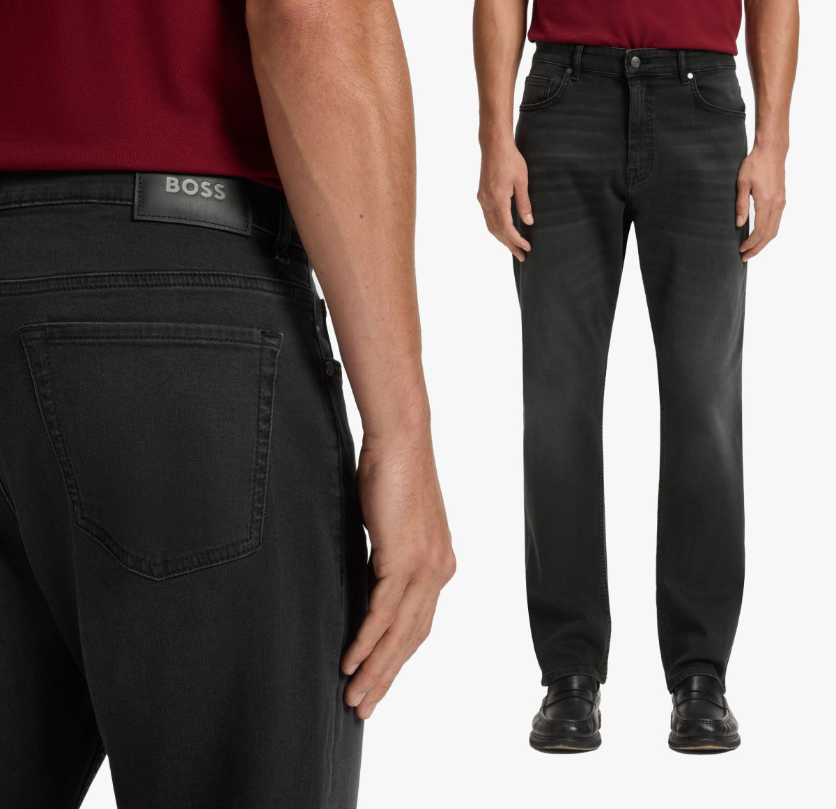 バギージーンズを身に着けたモデル