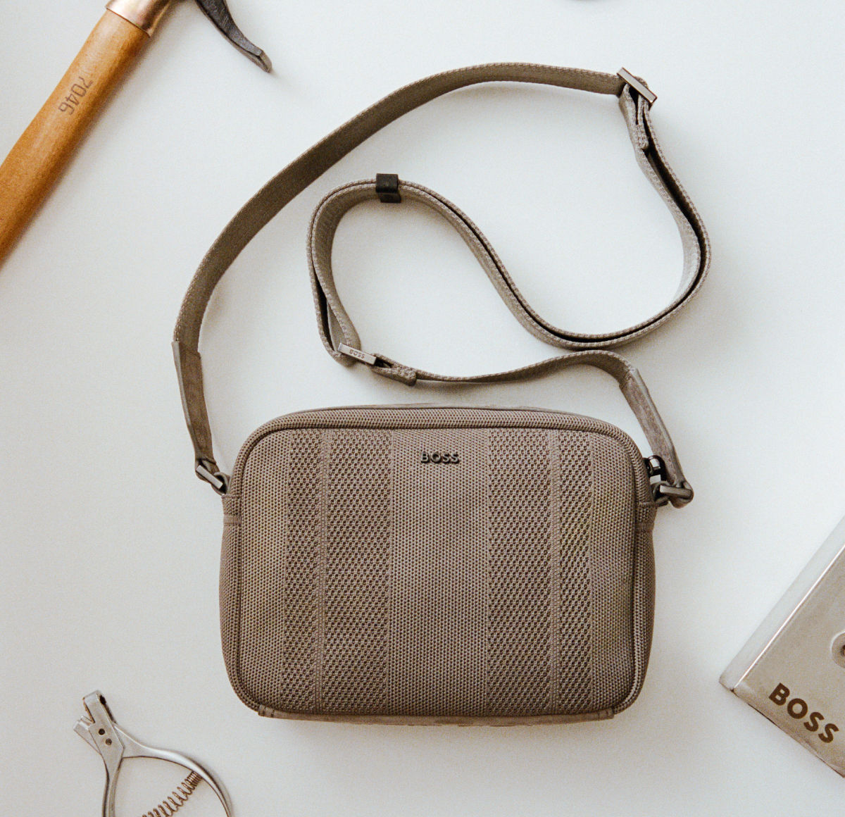 Bag from the BOSS x Aston Martin collection