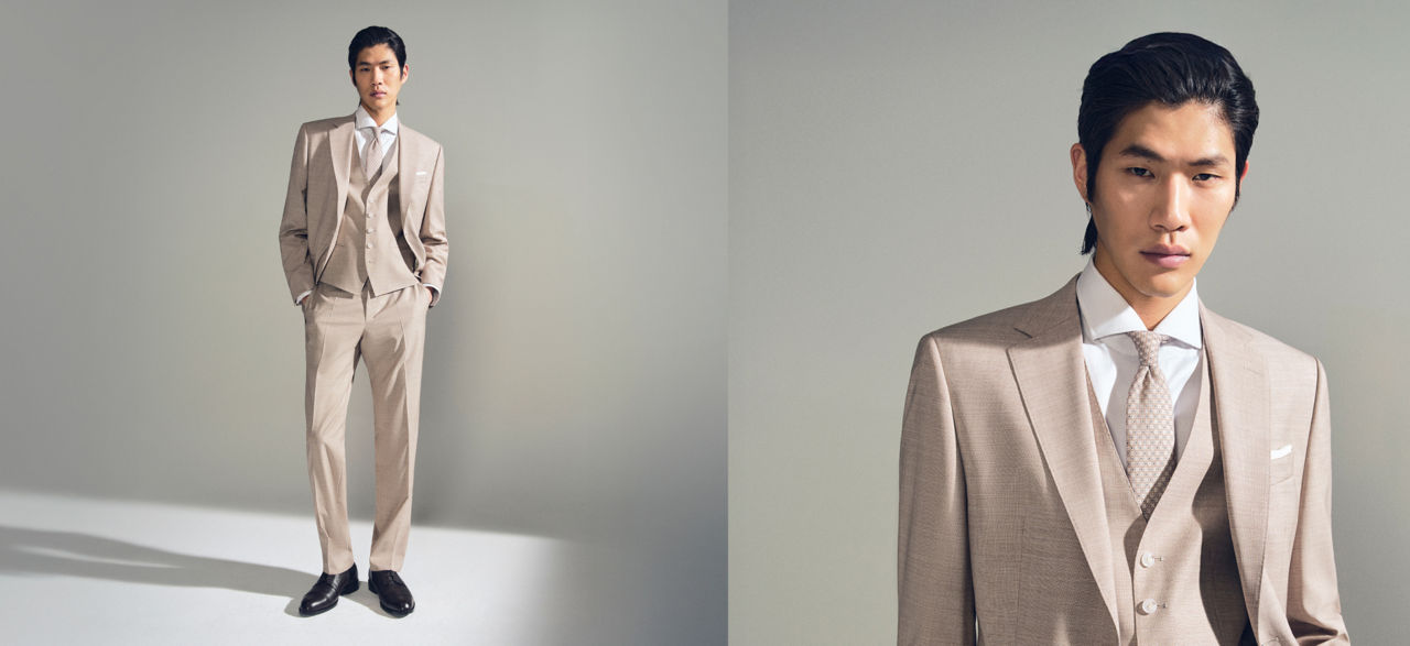 Selection of occasion and special events suits for men