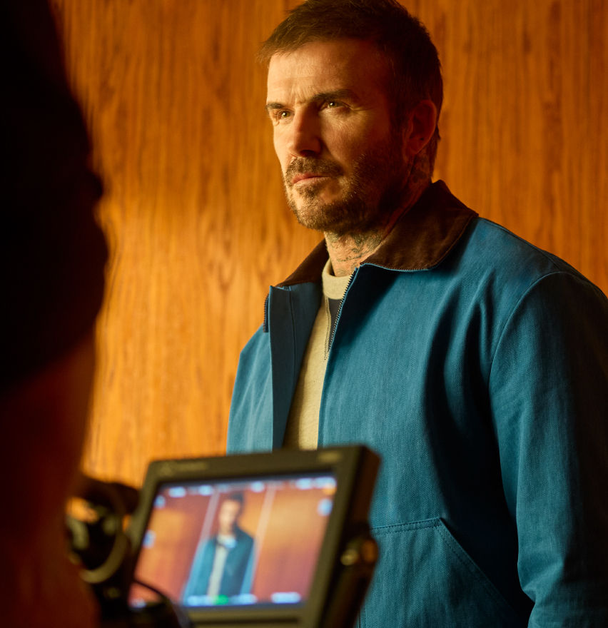 BOSS BY BECKHAM collection shooting behind-the-scenes