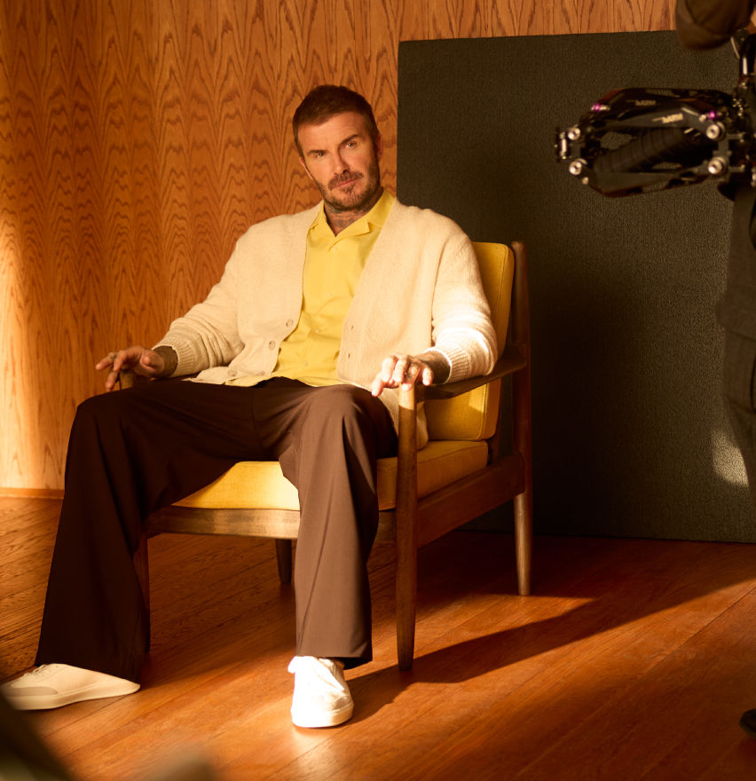 BOSS BY BECKHAM collection shooting behind-the-scenes