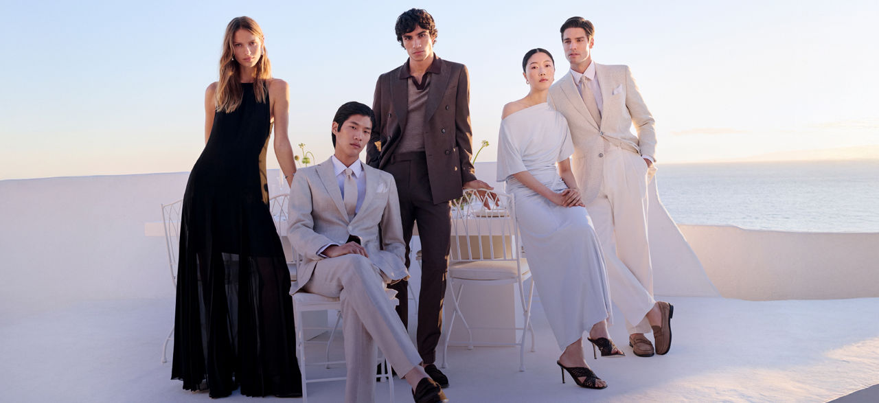 multiple models in occasion wear for member days