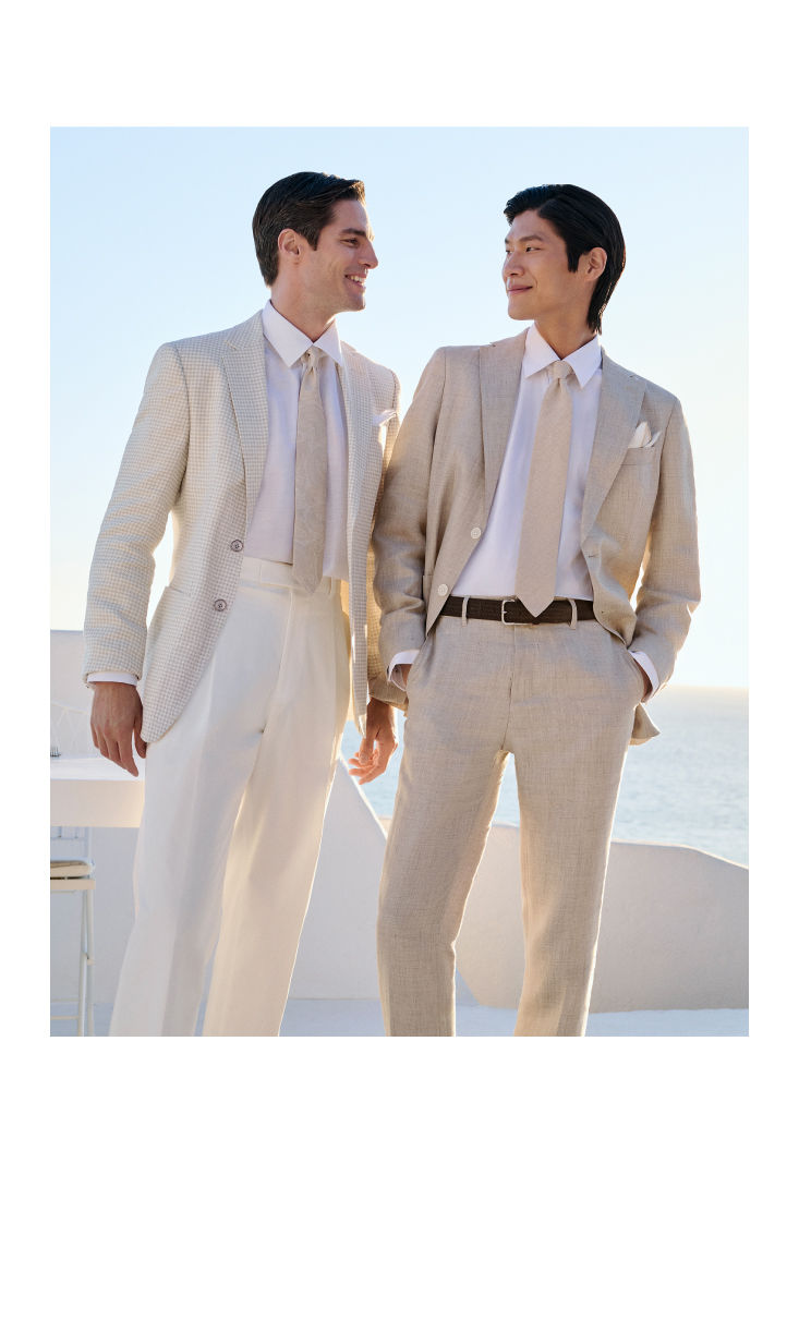Light Coloured Suits for weddings by BOSS