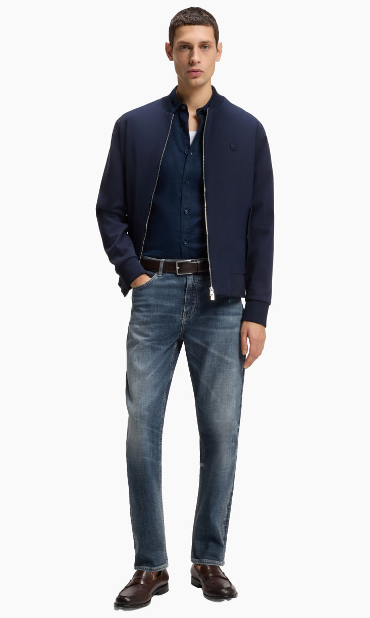 Shop HUGO BOSS regular fit JEANS