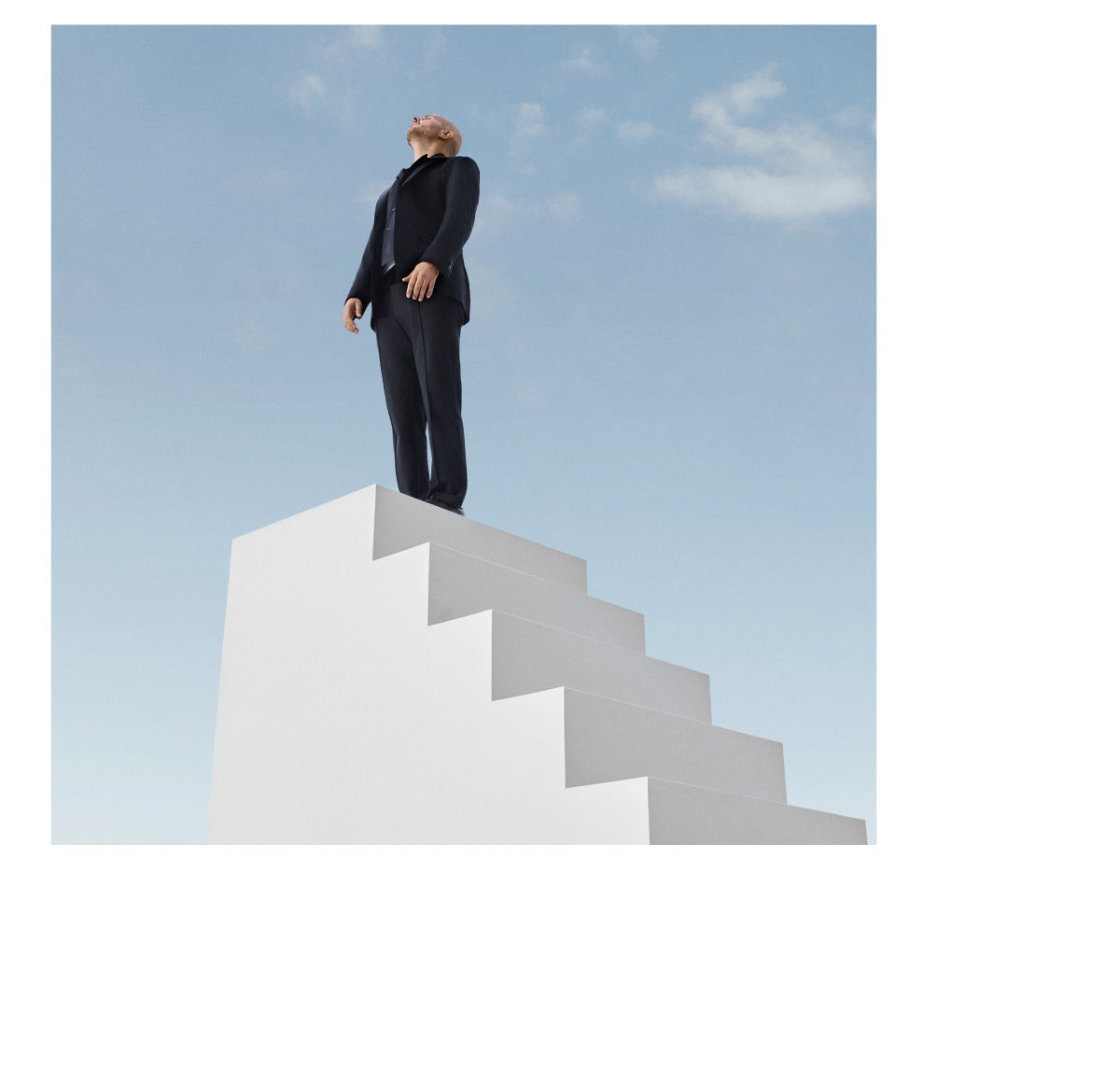 male model wearing BOSS Performance lightweight suit