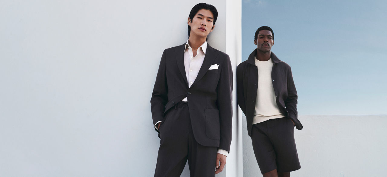 two male models presenting the new boss performance collection