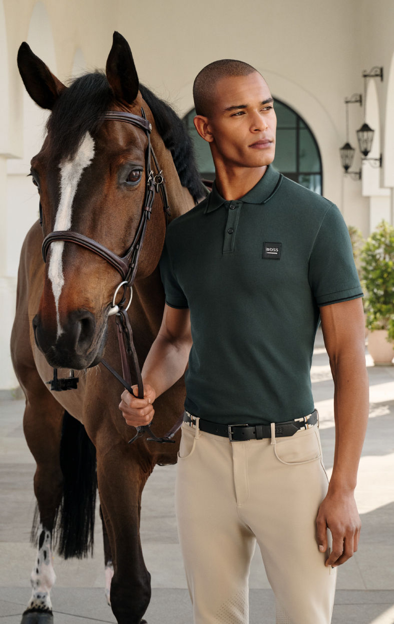 Bekijk de look uit de ruitersportcollectie van BOSS