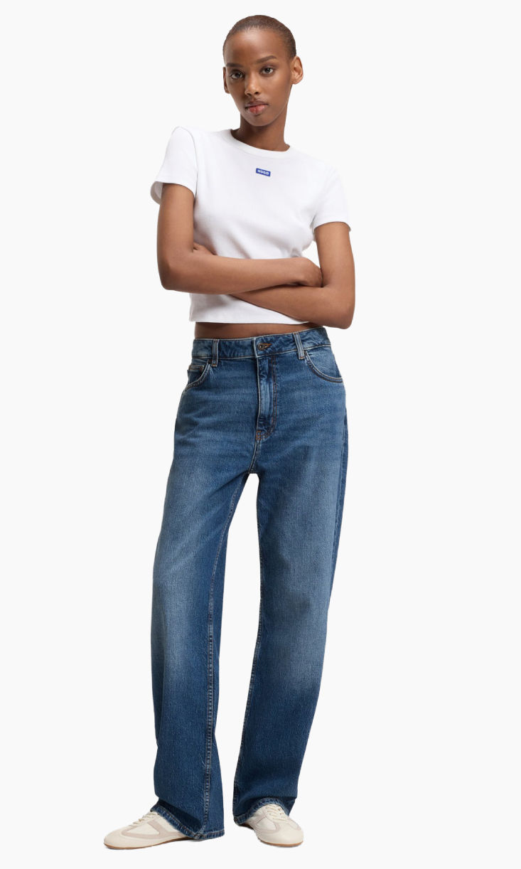 Shop HUGO BOSS regular fit JEANS