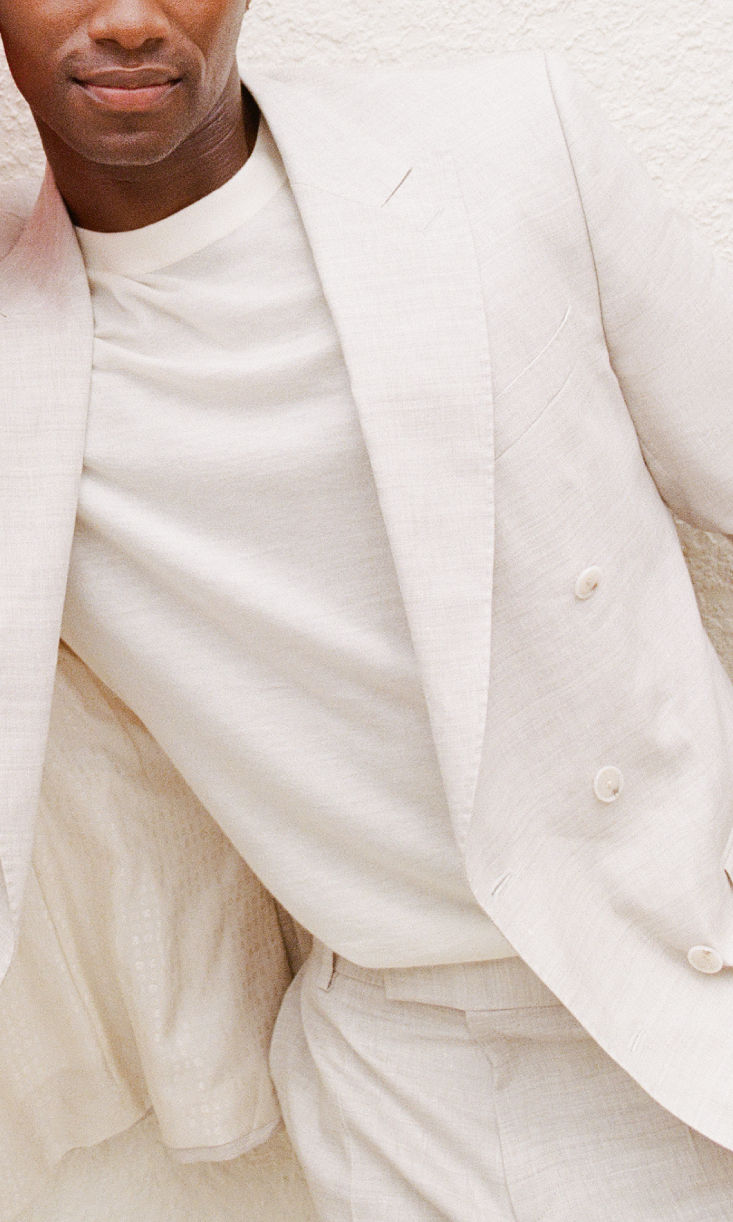 Selection of linen trousers for men by BOSS