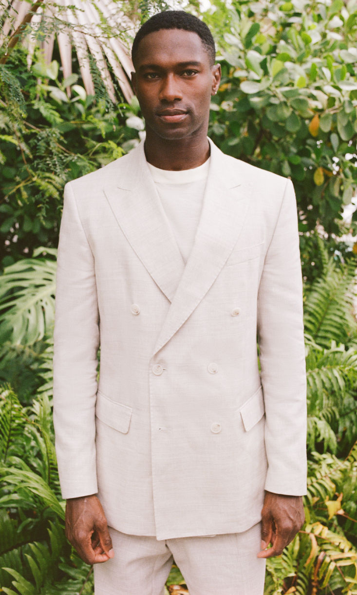 Selection of linen blazers for men by BOSS