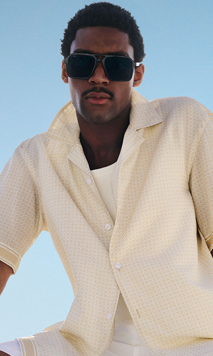 Selection of linen shorts for men by BOSS