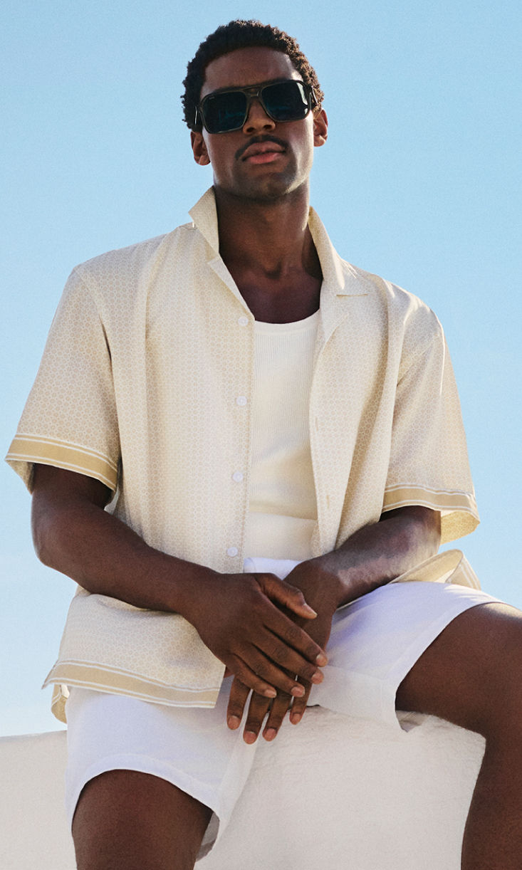 Selection of linen shorts for men by BOSS