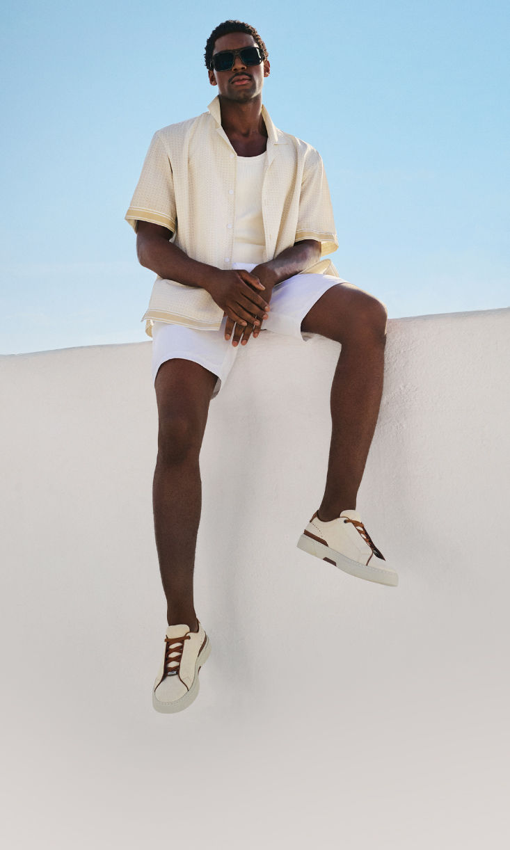 Selection of linen shorts for men by BOSS