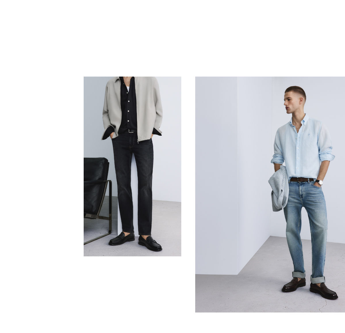 A model wearing a regular fit jean by BOSS