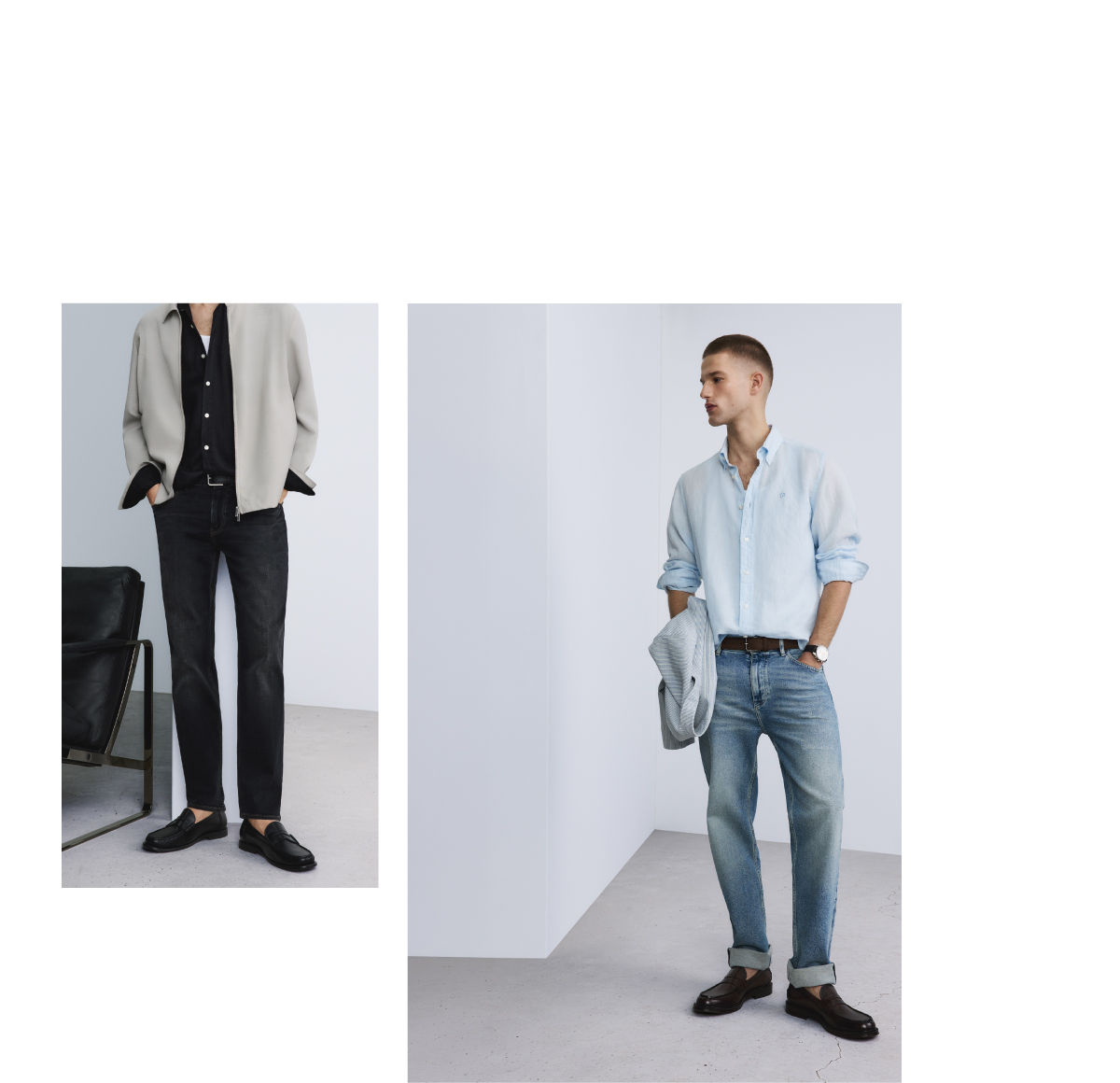 A model wearing a regular fit jean by BOSS