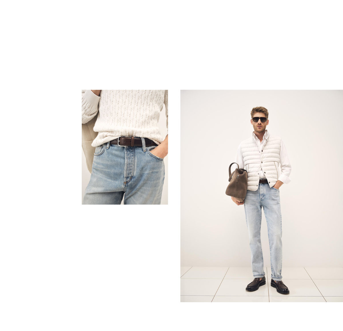 A model wearing a slim fit jean