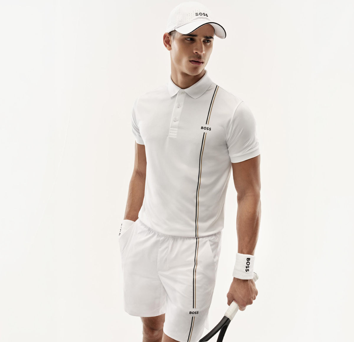 Auswahl an Poloshirts aus der BOSS Green Kollektion für Herren