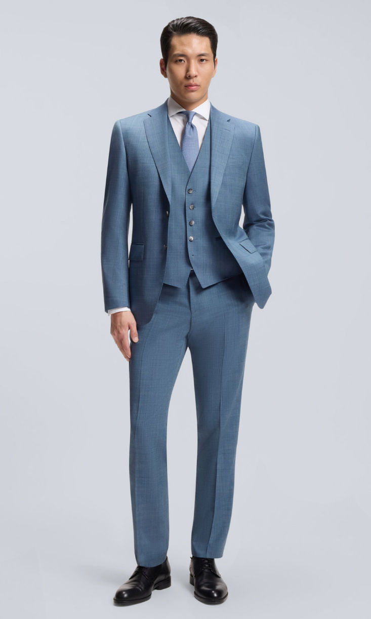 Selection of three-piece suits for men