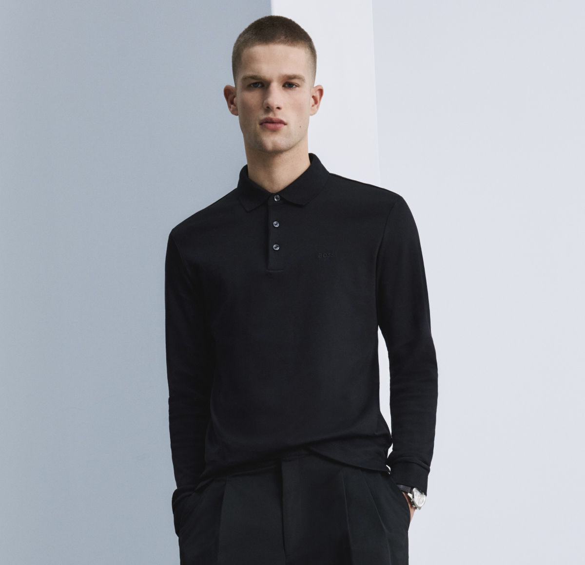 Longsleeve Polos for Men by BOSS