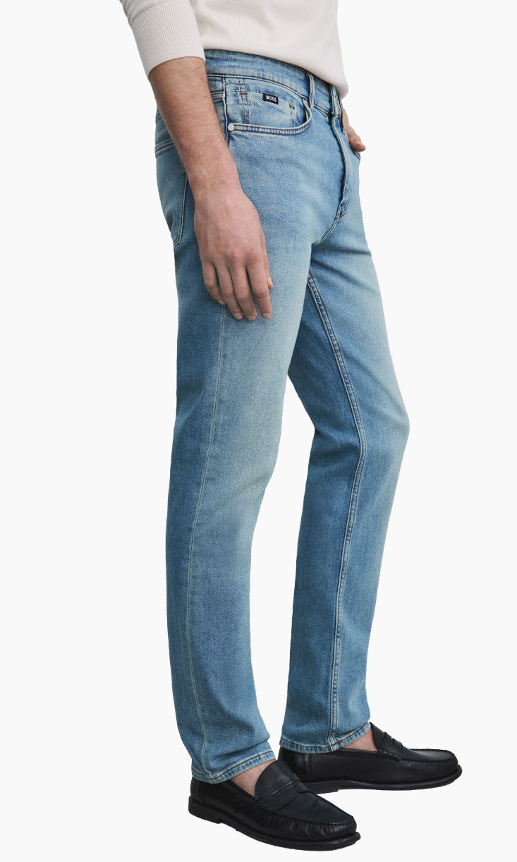 Shop HUGO BOSS tapered fit jeans