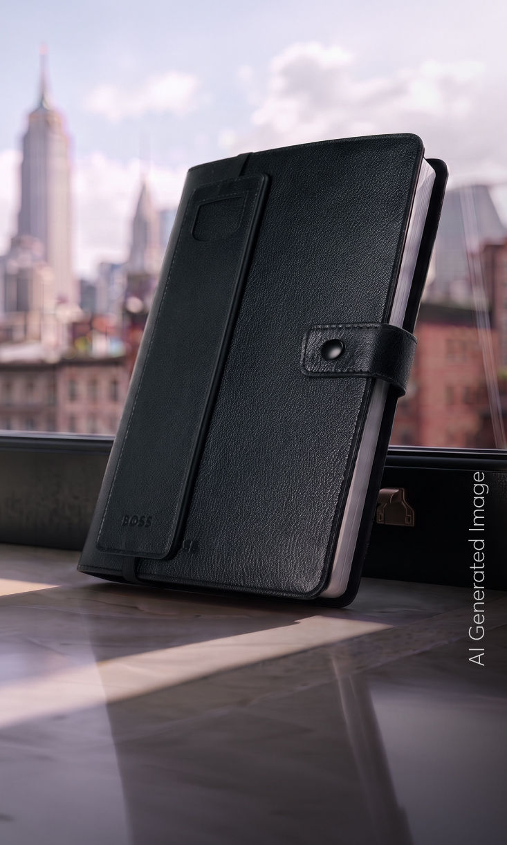 Receive a notebook by HUGO BOSS