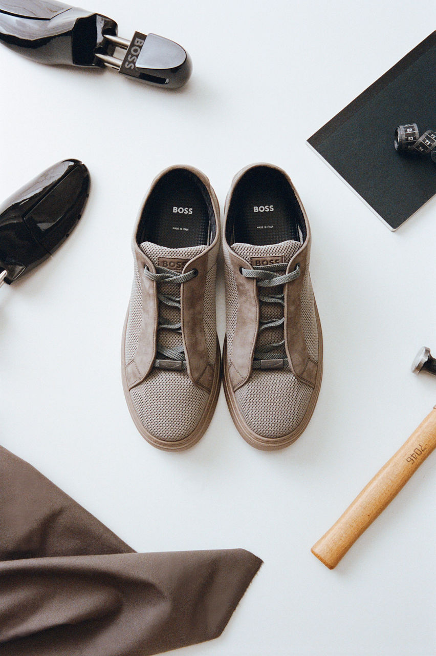 Sneakers selection from the BOSS x Aston Martin collection for men