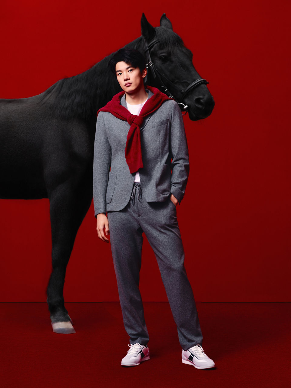 Suit look from the collection of the Year of the Horse by BOSS for men