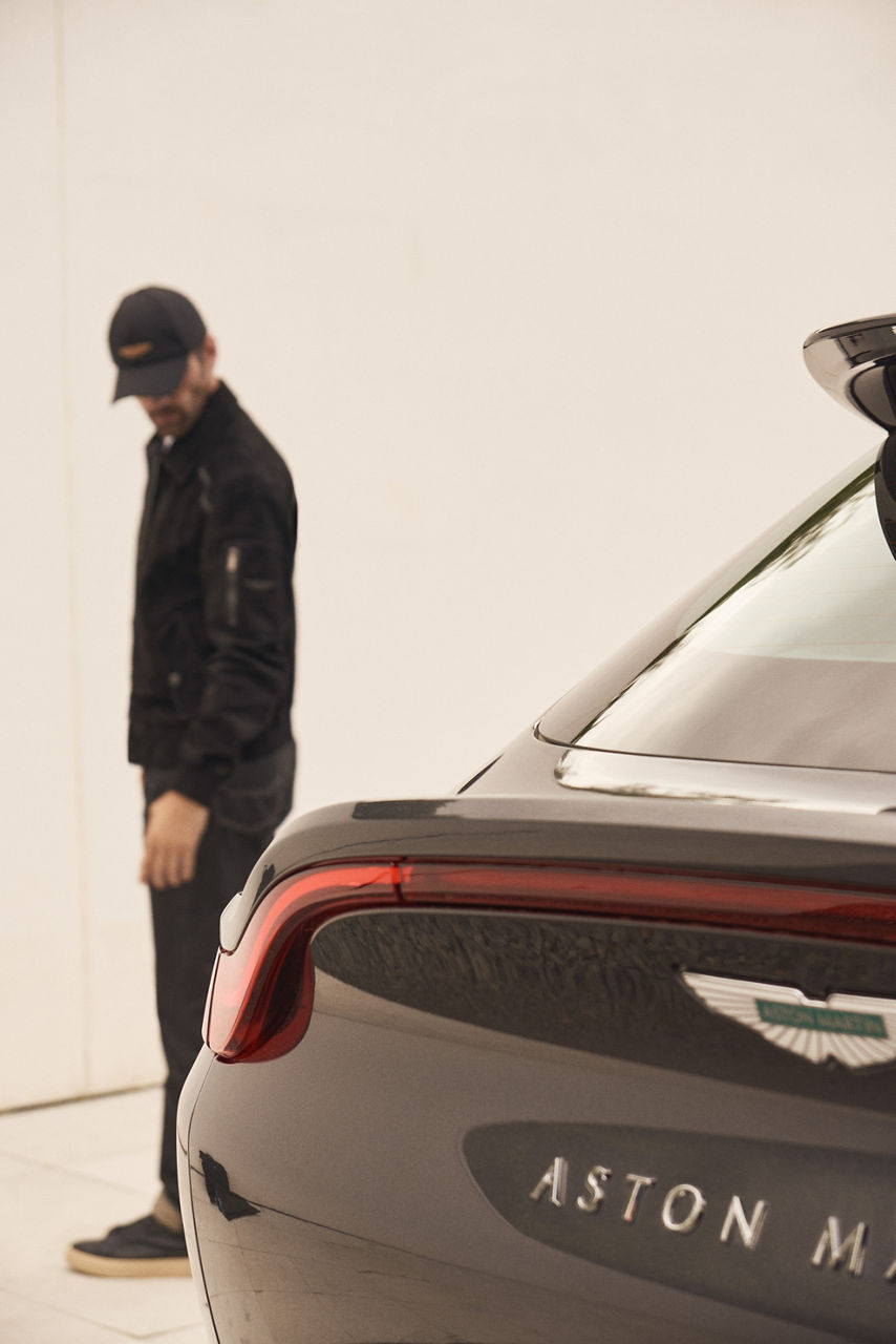 male model with BOSS x Aston Martin collection