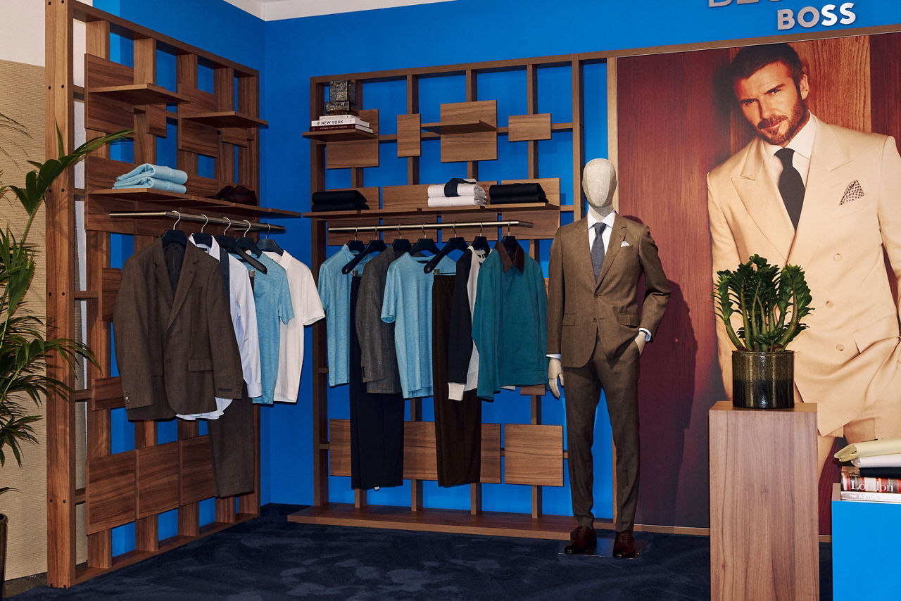 David Beckham attending the BOSS by Beckham SU26 collection launch event