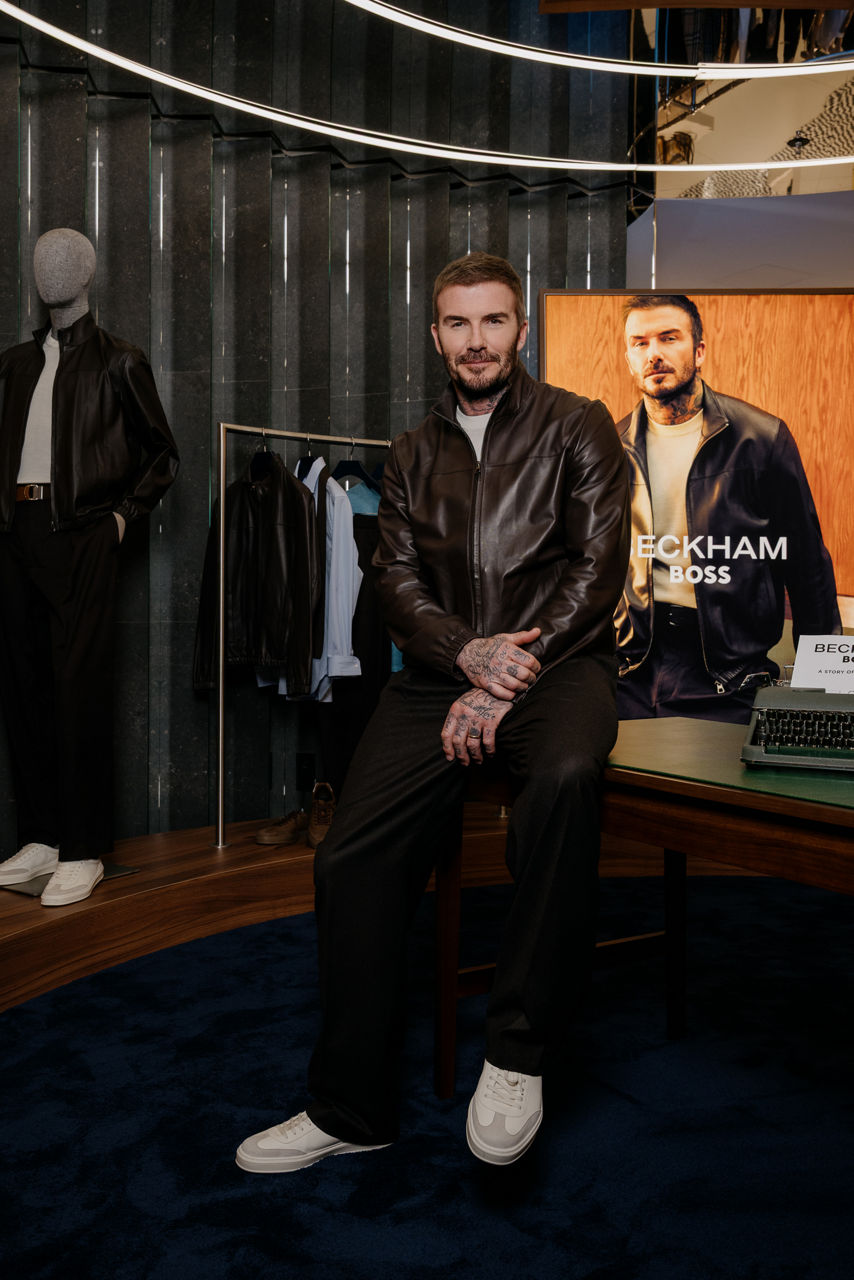 David Beckham attending the BOSS by Beckham SU26 collection launch event
