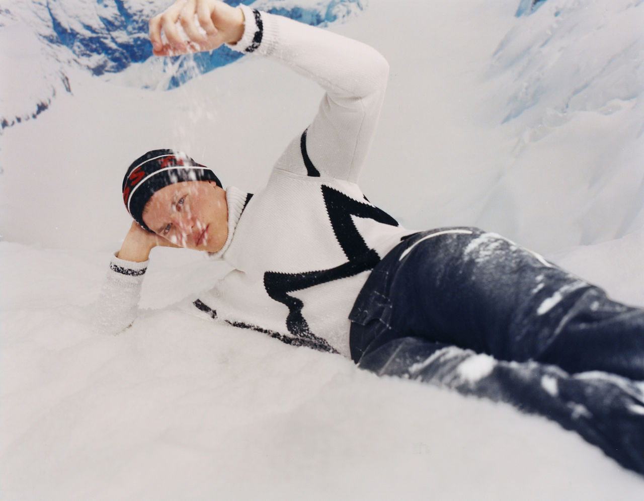 Models wearing the new ski collection by BOSS x Perfect moment