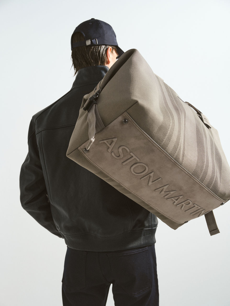 Spacious holdall bag for men from the BOSS x Aston Martin collection