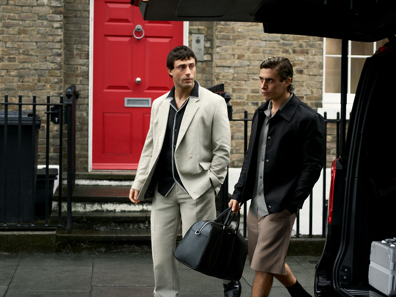 male models wearing suits of the HUGO Global Campaign