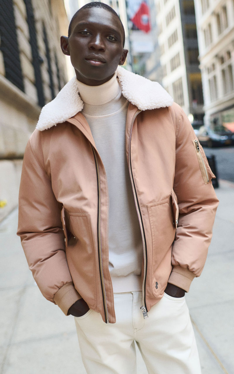 Mens boss leather jacket