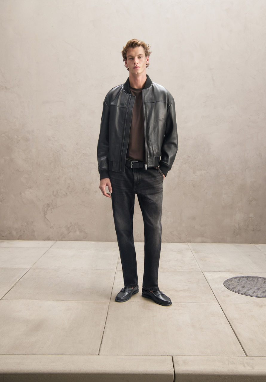 Leather jackets selection for men by BOSS