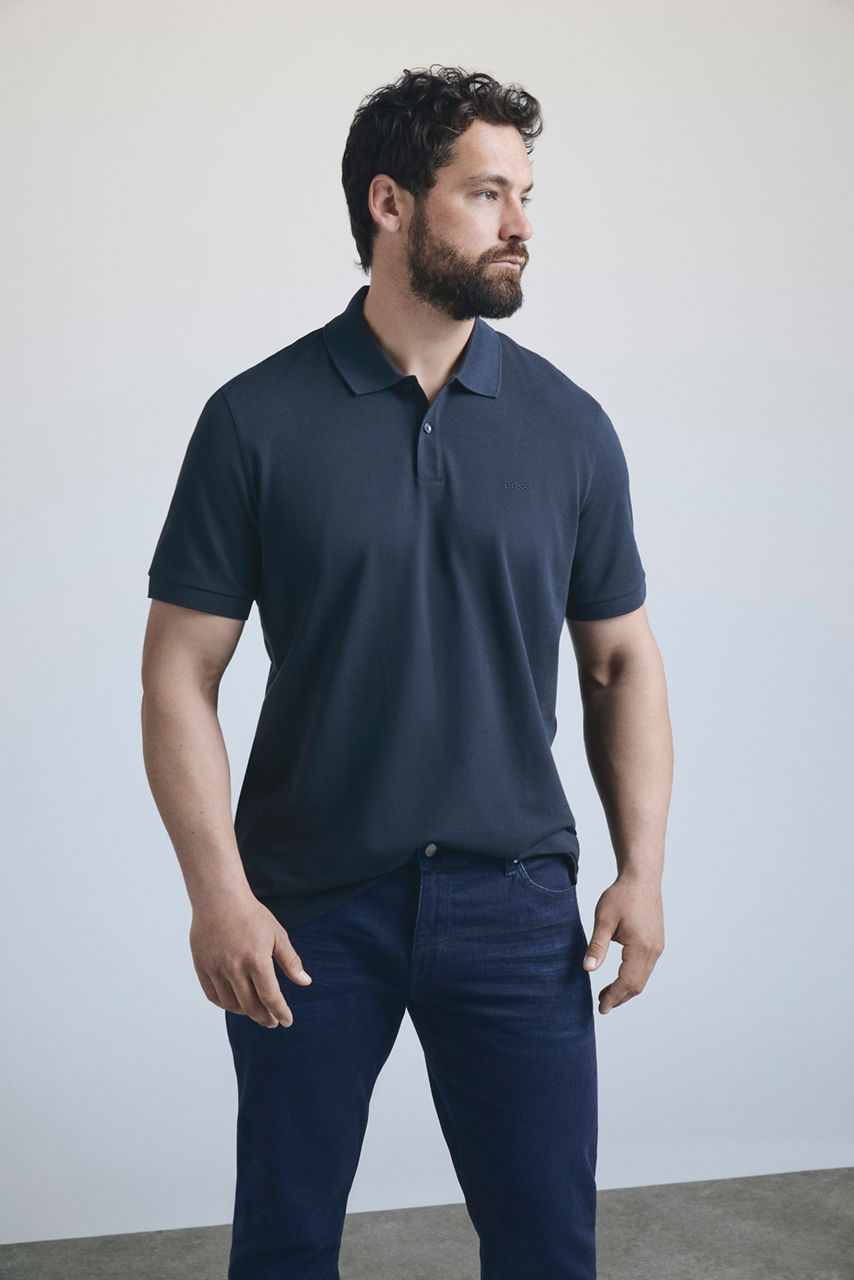 Shop HUGO BOSS tapered fit jeans