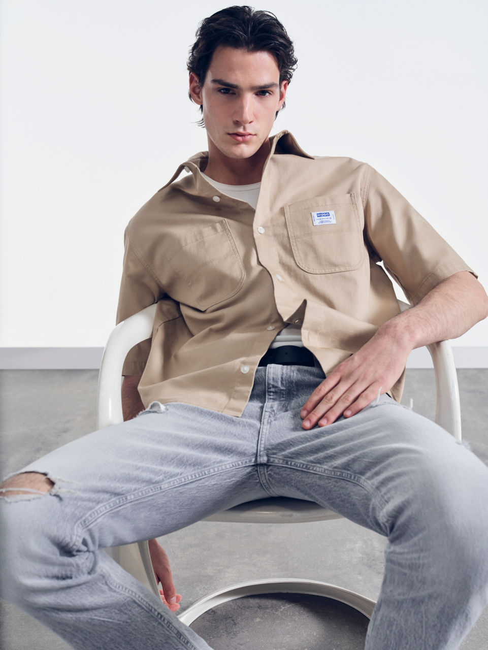 BOSS Polo with shorts