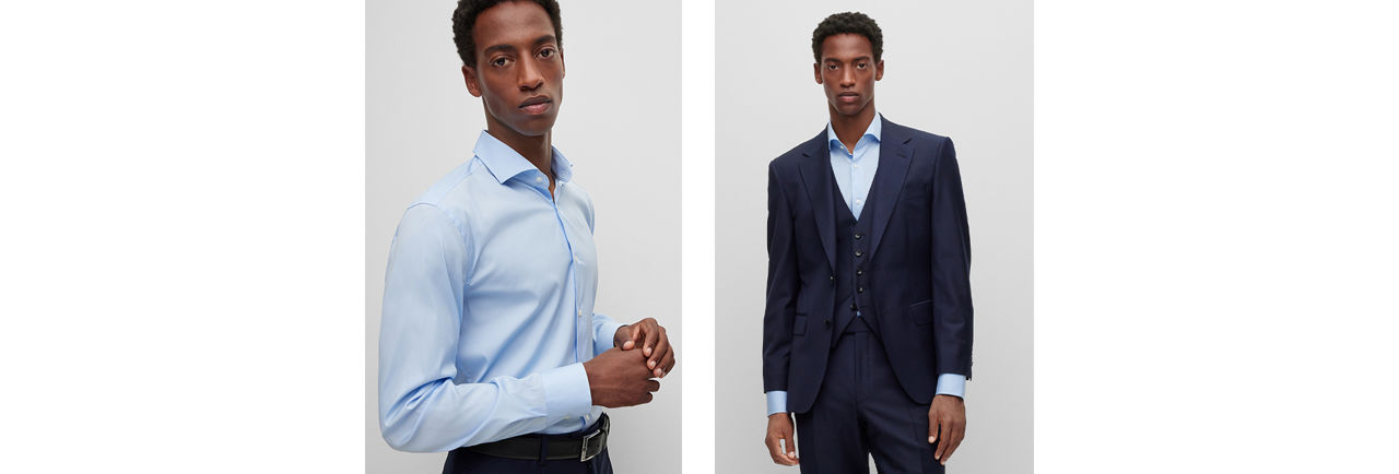 Light blue suit by BOSS 