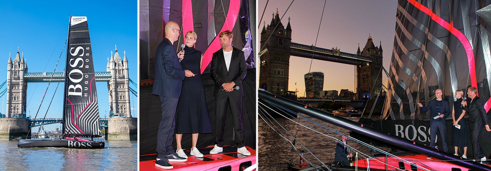 HUGO BOSS sailing boat in London