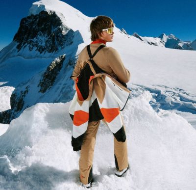 man wearing BOSS ski collection