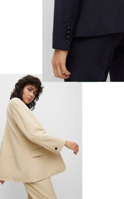 Beige and dark blue blazers by BOSS