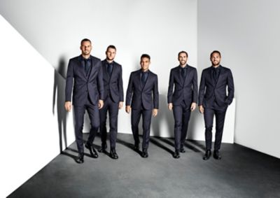 Real Madrid C F Players Wearing Boss Suits Casual Looks