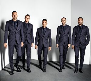 Real Madrid C F Players Wearing Boss Suits Casual Looks