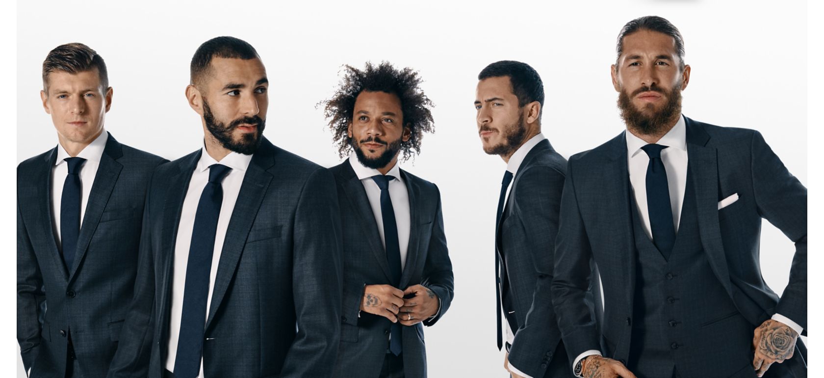 Real Madrid C F Players Wearing Boss Suits Casual Looks