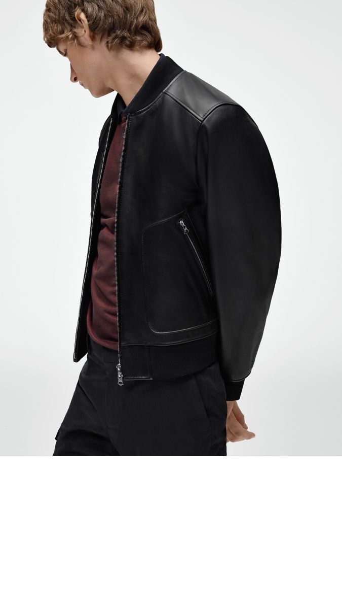 Black outerwear  for men by BOSS
