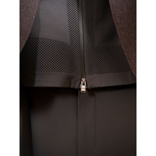 close up of mesh jersey jacket 