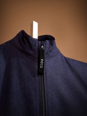 close up of coat zipper