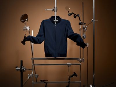 Laydown Image of dressletic blue jacket 